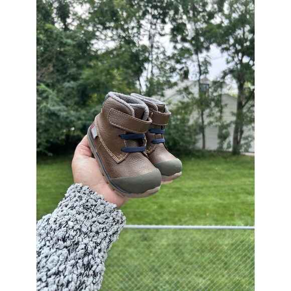 Unbranded Other - See Kai Run Toddler Boys Size 6 Brown Waterproof Boots Hook-and-Loop